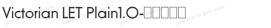 Victorian LET Plain1.0字体转换